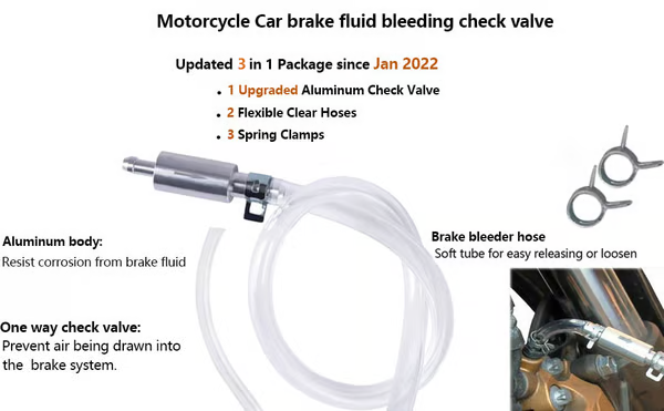 🛡️ KAUFE 2, ERHALTE 1 GRATIS! ⚙️Bremsentlüftungsschlauch - Einweg-Rückschlagventil-Rohr-Entlüftungswerkzeug-Set für Auto-Motorrad-Kupplung