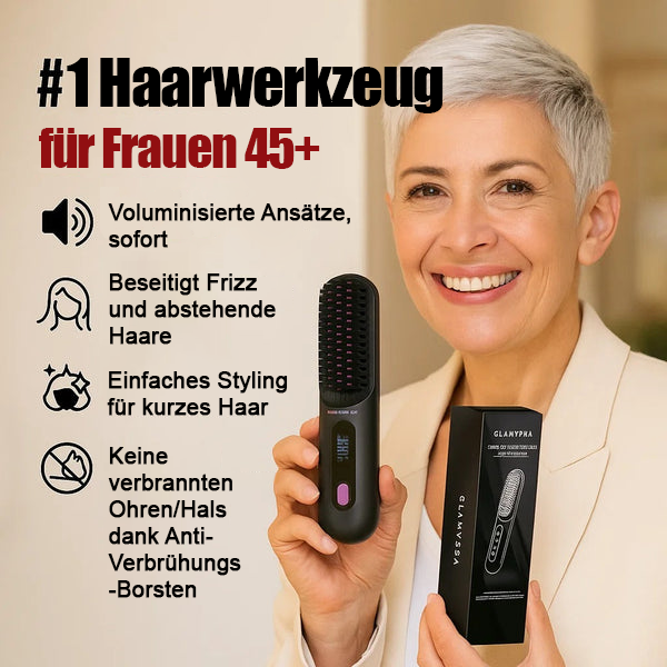 ✨Sonderpreis €24.99!!💥Kabelloser Keramik-Heiz-Haarglättungskamm💇‍♀️