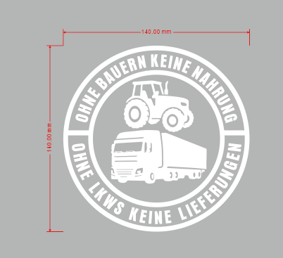 ⚡⚡50% RABATT!!! 🚜Auto-Aufkleber: 🌾Keine Bauern, keine Lebensmittel – keine LKWs, keine Lieferungen🚛