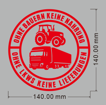 ⚡⚡50% RABATT!!! 🚜Auto-Aufkleber: 🌾Keine Bauern, keine Lebensmittel – keine LKWs, keine Lieferungen🚛