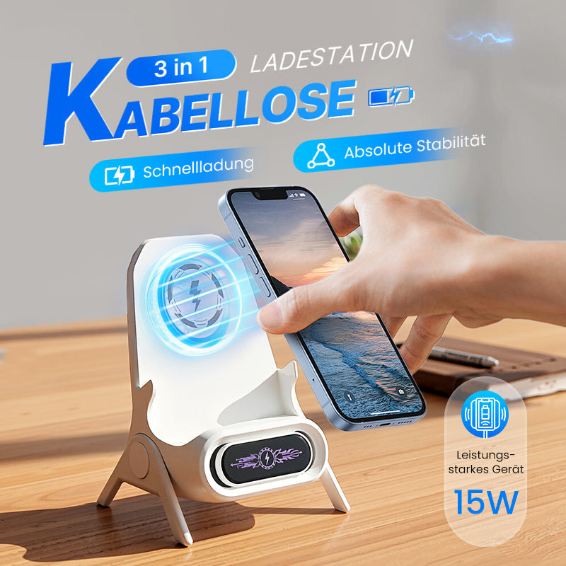 🔥  🎁 Multifunktionale kabellose Halterung mit Schnellladegerät für Smartphones