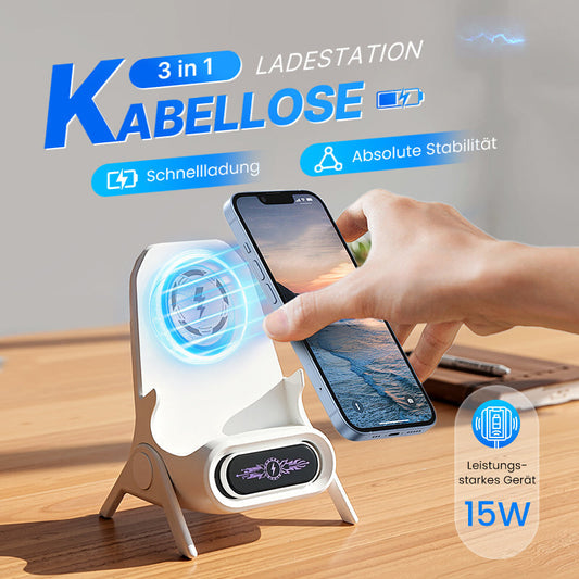 🔥  🎁 Multifunktionale kabellose Halterung mit Schnellladegerät für Smartphones