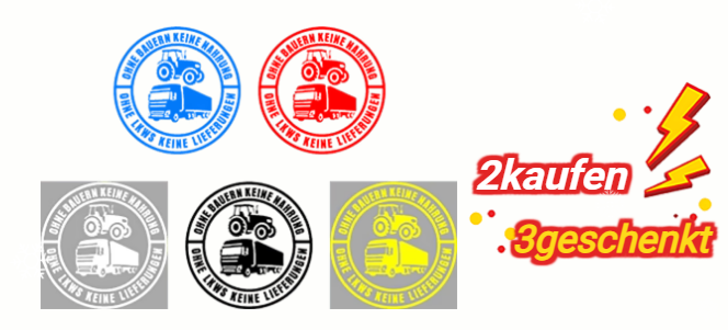 ⚡⚡50% RABATT!!! 🚜Auto-Aufkleber: 🌾Keine Bauern, keine Lebensmittel – keine LKWs, keine Lieferungen🚛