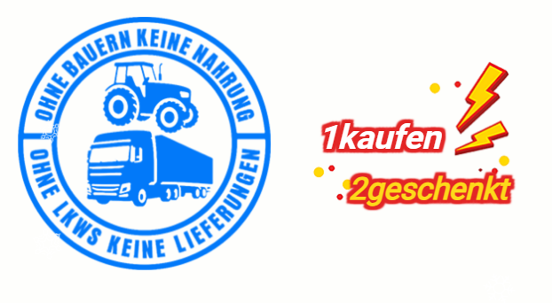 ⚡⚡50% RABATT!!! 🚜Auto-Aufkleber: 🌾Keine Bauern, keine Lebensmittel – keine LKWs, keine Lieferungen🚛