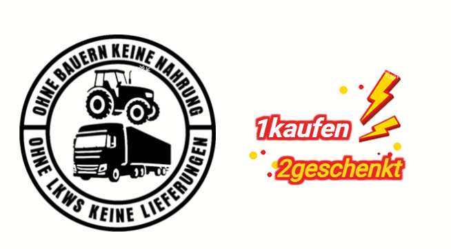 ⚡⚡50% RABATT!!! 🚜Auto-Aufkleber: 🌾Keine Bauern, keine Lebensmittel – keine LKWs, keine Lieferungen🚛