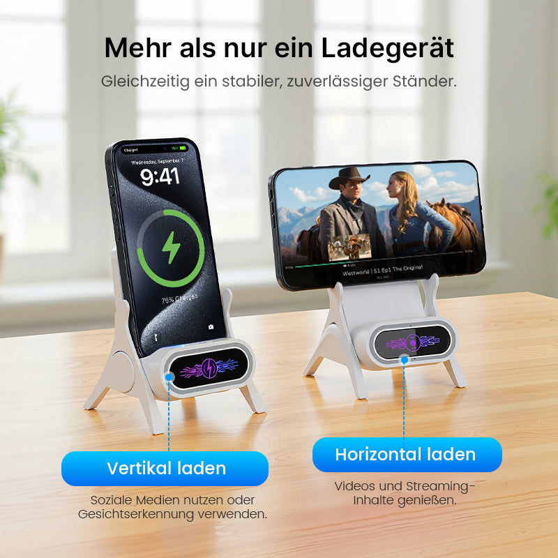🔥  🎁 Multifunktionale kabellose Halterung mit Schnellladegerät für Smartphones