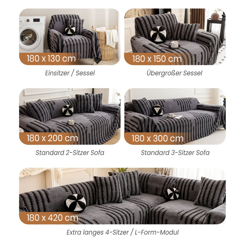 🛋️✨ Kratzfeste Sofa-Überzüge – Auch gegen Tierkrallen! Ultraweiches Sherpa, 🧺maschinenwaschbar & rutschfester Halt.