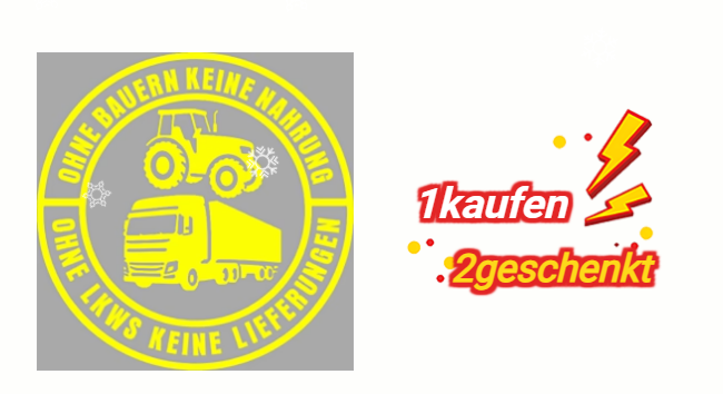 ⚡⚡50% RABATT!!! 🚜Auto-Aufkleber: 🌾Keine Bauern, keine Lebensmittel – keine LKWs, keine Lieferungen🚛