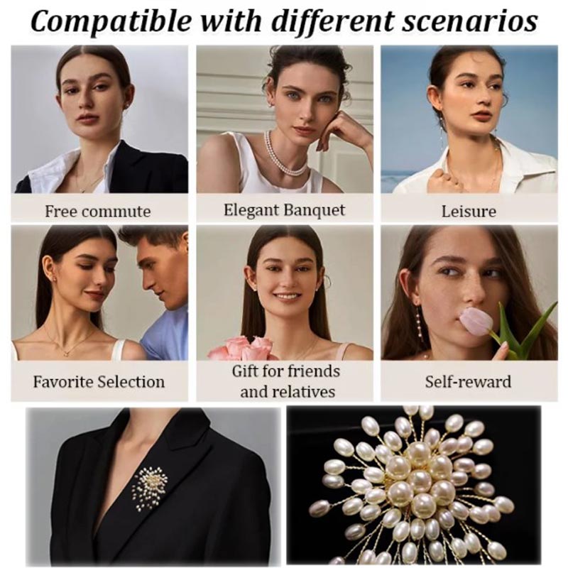 ✨Hochwertige, zarte, handgefertigte Damen-Perlenbrosche (Kostenloser Versand beim Kauf von zwei)