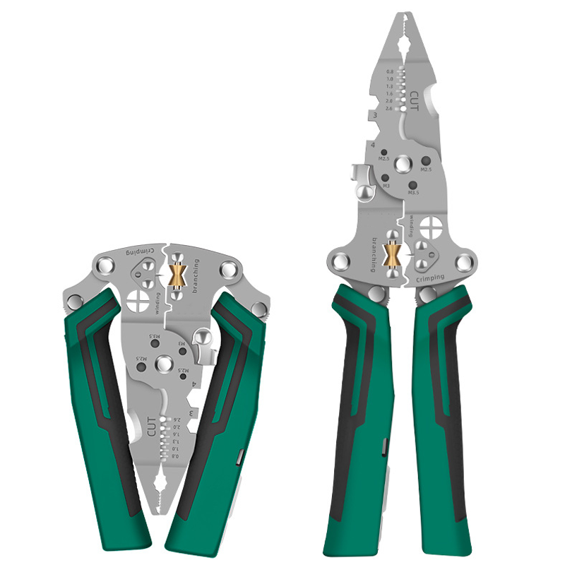 ✨Multifunktions-Abisolierzange zum Zusammenklappen mit Spannungsprüfer