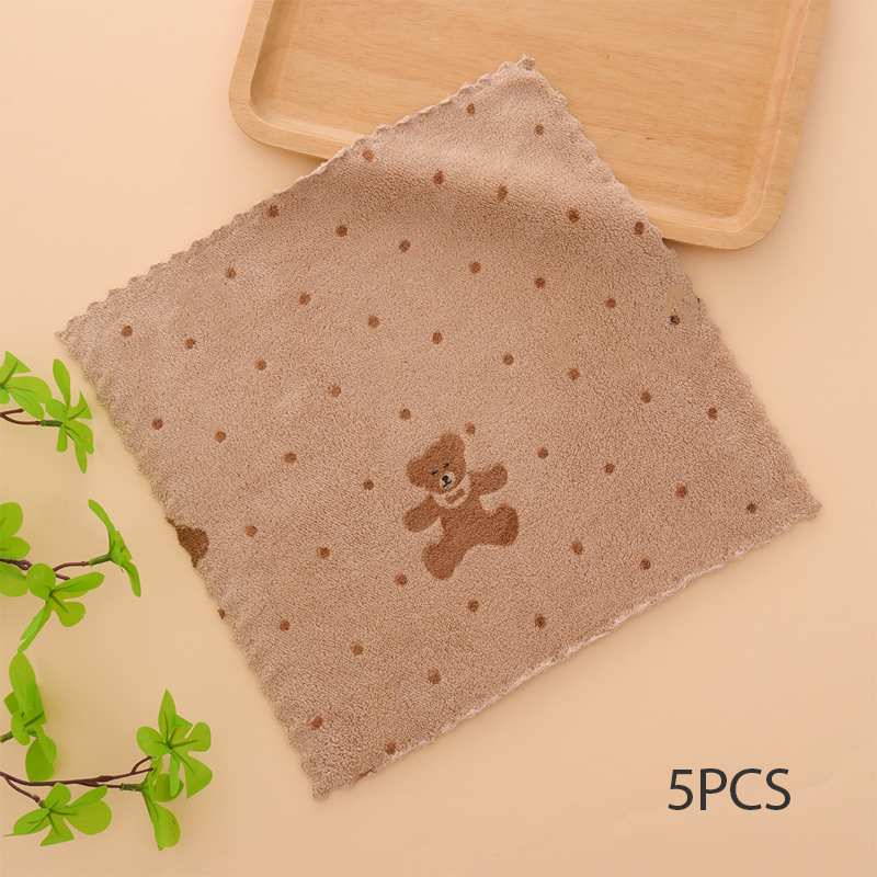 💥 Heißer Verkauf 50% Rabatt🔥5 Stück korallenfarbene Flanell-Geschirrtücher für den Heimgebrauch